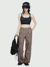 ROMWE Grunge Punk Ultra Low-Waist Women'S Cargo Pants